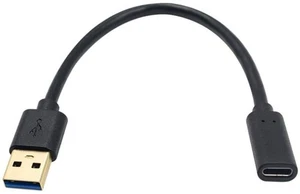 USB-C Female to USB-A 3.0 Male Adapter Cable 5Gbps Data Transfer Converter 0.2m - Picture 1 of 8
