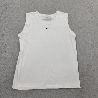 Nike VTG Tank Top Boys XL (16-18) Center Swoosh 90s Kids Embroidery USA Shirt - Image 1 of 4