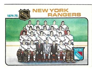 1975 OPC #94 NEW YORK RANGERS UNMARKED TEAM CHECKLIST NRMT !!! - Bild 1 von 1