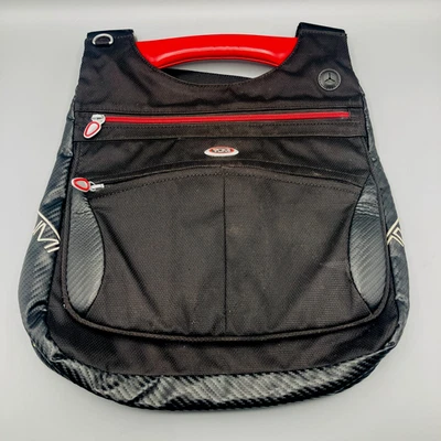 Tumi Crossbody Bag 6303CB Black/Red Zip Pockets Adj Strap Travel Pack - Image 1 of 4