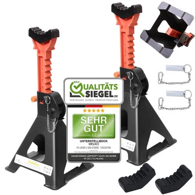 Safety stand jack 2 x 6000 kg car 6 T height adjustable car support stands  - Image 1 of 4