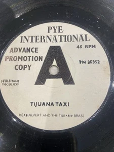 HERB ALPERT & THE TIJUANA BRASS Vinyl 45rpm 7” Demo - TIJUANA TAXI - Picture 1 of 4