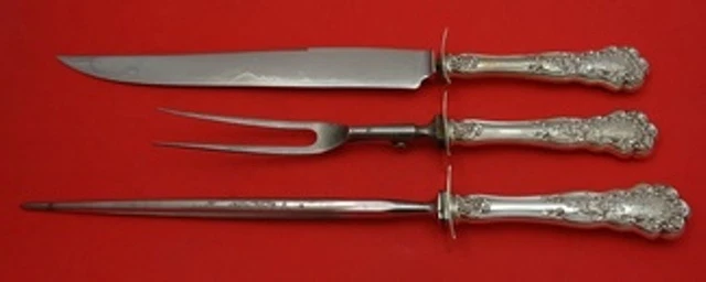Juego de talla asado de plata esterlina Buttercup de Gorham 3 piezas HH con acero inoxidable Foto 1 de 1