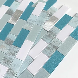 Peel and Stick Backsplash for Kitchen Mosaic Bathroom Marble Shower Tile Sticker - Picture 1 of 12