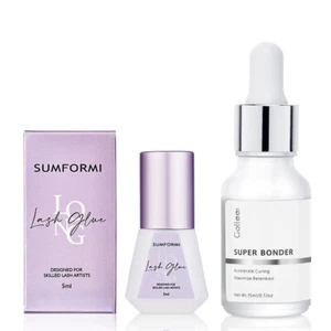 SUMFORMI Eyelash Glue + Lash Bonder Kit 0.5s Fast Drying Time Long Lasting - Picture 1 of 13