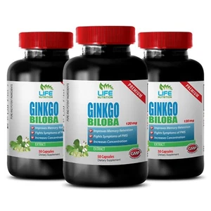 Natural Ginko - Ginkgo Biloba Extract 120 mg - Antioxidant Properties Pills 3B - Picture 1 of 11