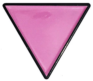Triangolo rosa - spilla smaltata simbolo orgoglio supporto LGBT gay e lesbiche - Foto 1 di 2