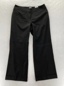 Chico's Dress Pants Women's 3 Black Stretch Fabric Ultimate Fit Wide Leg NWT - Picture 1 of 12