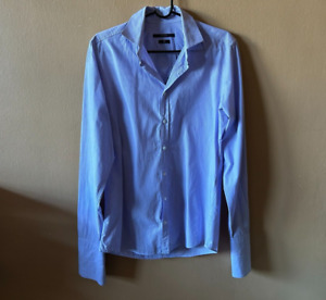 GUCCI Slim Striped 100% Cotton Button Down Shirt Size 39 / 15.5