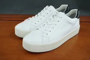 Vince Benfield Women's 8.5 Shoes White Leather Lace Up Comfort Platform Sneakers - Picture 1 of 10