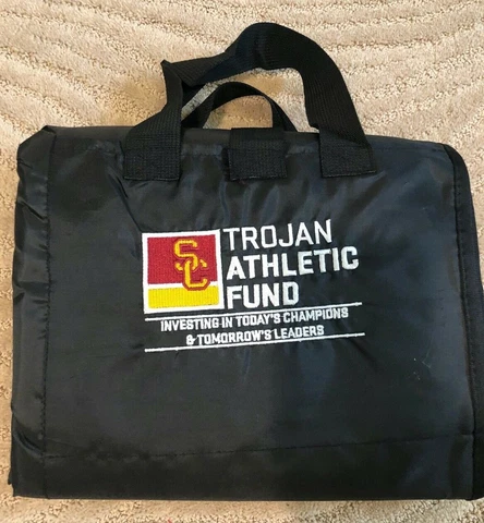 NEW USC Trojans Athletic Fund picnic blanket black 48 x 60 Cover