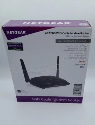 NETGEAR AC1200 WINFI CABLE MODEM ROUTER- PRE OWNED -WORKS GREAT - Image 1 of 4