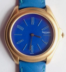 Montre Pierre Lannier dorée avec mouvement quartz Ronda 762. Fonctionne - Foto 1 di 8