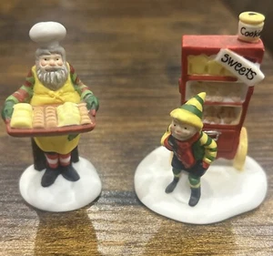 Department 56 1991 Heritage Estatuillas Baker Elf Set De 2 Sin Caja - Imagen 1 de 6