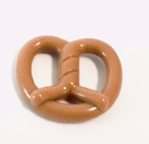 LEGO Minifig PRETZEL Med Nougat Brown Bread Kitchen Food NEW - Picture 1 of 2