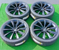 Tesla 22 inch Wheels Tires New Set 4 OEM Factory Model X Style Turbine Goodyear
