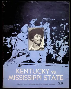 Kentucky vs Mississippi State 1 de febrero de 1975 Programa Oficial Memorial Coliseum - Imagen 1 de 4