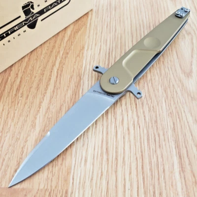 Faca dobrável Extrema Ratio BD2 3,75" Bohler N690 lâmina de aço cabo de alumínio - Imagem 1 de 4