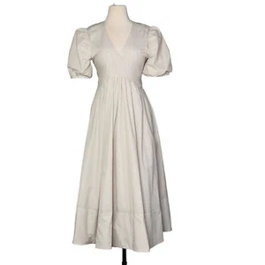 Birgitte Herskind Desert Stribe $388 Lola Open Back Wrap Midi Dress Sz 38/M NEW! - Picture 1 of 12