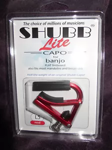 Shubb L5 Red Lite Capo For Banjo, Mandolin, Bouzouki New NIB Free Shipping - Picture 1 of 2
