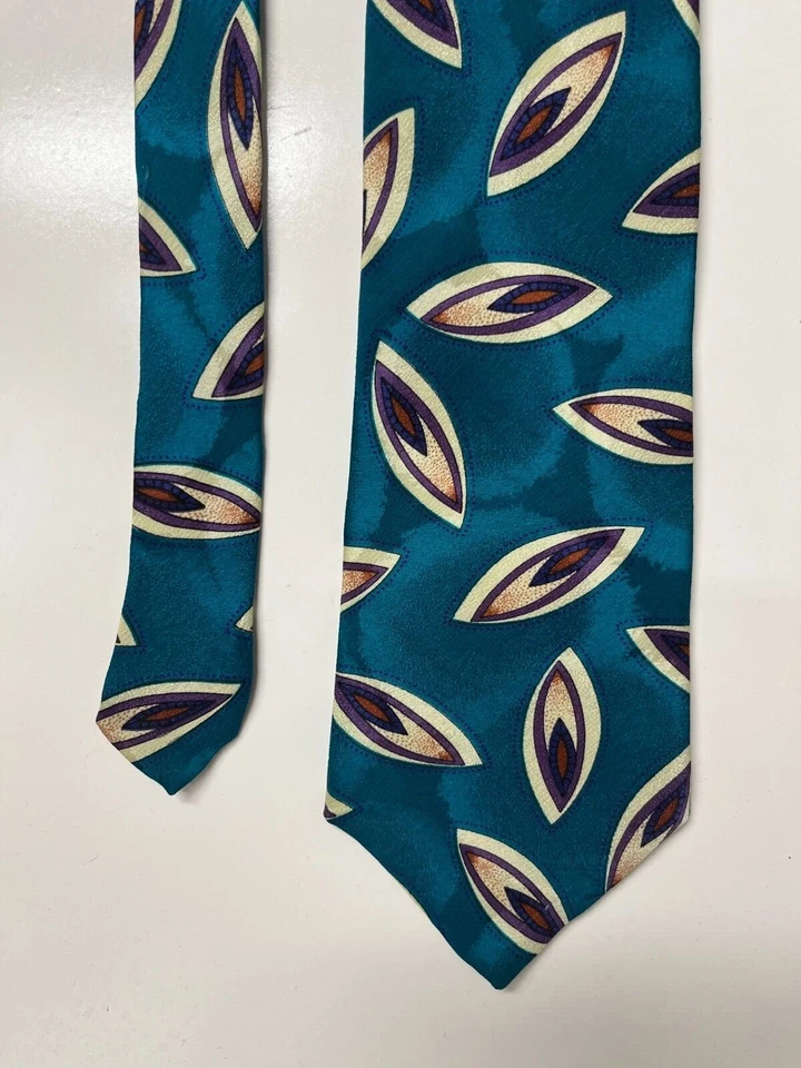 Necktie Blue Cellini Collection Modern All Silk Made in USA Imported Fabric — 第 1/4 张图片
