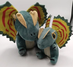 Universal Studios Jurassic Park 12 Zoll & 8 Zoll Dilophosaurus Dinosaurier Plüsch - Bild 1 von 9
