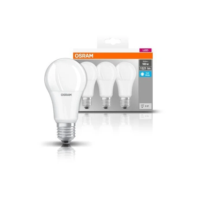OSRAM, 3x E27, 14W, 1521lm, 4000K, LED Base Glühlampen - Neutralweiß