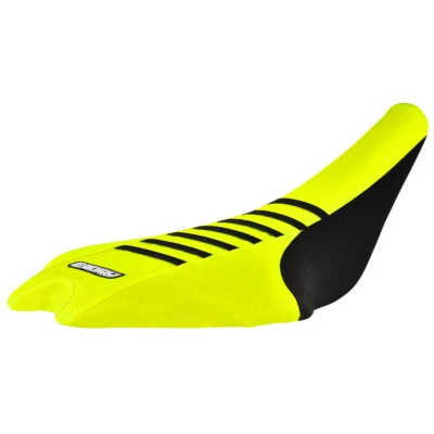 2009-2024 Yamaha YFZ 450R Seat Cover  Black / Neon Yellow / Black Ribs #201 - Image 1 of 4