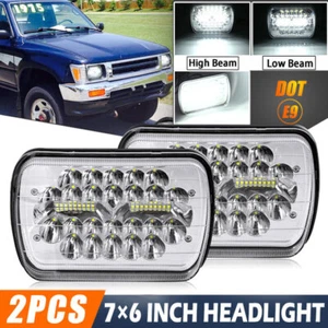For GMC Safari C6500 C7500 C8500 Topkick Pair 5x7'' 7X6 LED Headlights Hi-Lo DRL - Bild 1 von 12