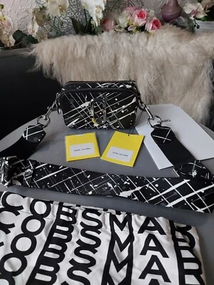 Original Marc Jacobs Snapshot Tasche Graffiti schwarz weiss NEU FULLSET 💗 - Bild 1 von 4