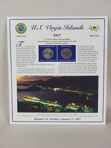 2009 P & D US Virgin Islands Quarter BU & 2 Stamps on Placard From PCS KM 449 - Picture 1 of 2