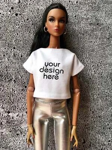 Bouutique Coast Custom Print Boat Neck T-shirt for NuFace/FR Doll 12.5 Inch - Picture 1 of 29