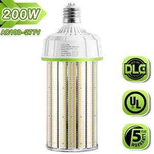 LED Corn Light Bulb 200W High Bay Warehouse Barn Garage Commercial Area Lighting - Picture 1 of 12