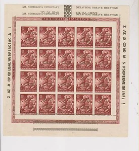 CROACIA, EXILIO, 1953, lucha, XII aniv de CROACIA, hoja doble embalaje original, RRR - Imagen 1 de 1