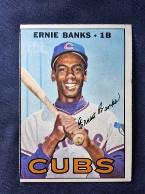 1967 Topps - Ernie Banks #215 en muy buen estado-excelente estado original Foto 1 de 4