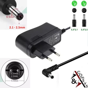Netzteil Ladegerät 9V 0.5A 1A 1.2A 500mA 1200mA GLEICHSPANNUNG 5.5*2.1 & 2.5mm - Picture 1 of 7