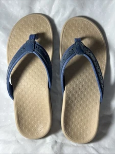 Vionic Casandra Women's Orthotic Sandal Size 8 Blue Arch Support Thong Sandal - Picture 1 of 5