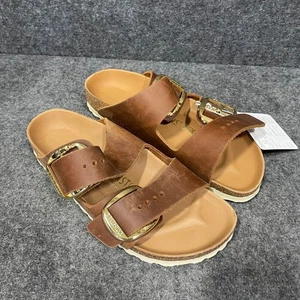 BIRKENSTOCK Arizona Big Buckle Sandals Women's Size US 5 Cognac - Picture 1 of 7