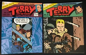 Lot 2 TERRY AND THE PIRATES Flying Ace Dude + The Unsurrendered Milton Caniff - Picture 1 of 6