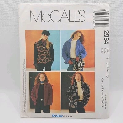 McCall's 2964 Misses' Button Up Front Jacket Sewing Pattern Size S-L Uncut - Image 1 of 4
