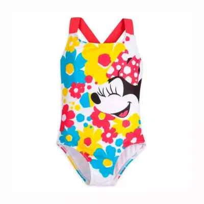 OFERTA NUEVO CON ETIQUETAS Disney Store Minnie Mouse Niñas Talla 2 Traje de baño de una pieza Foto 1 de 4