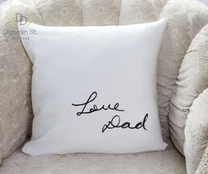 Custom Signature Pillow Cover | Keepsake Gift | Memorial Item | Valentines Gift - Picture 1 of 1