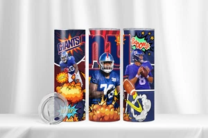 20oz New York Giants "Comic Style" insulated Tumbler with box, lid and straw - Picture 1 of 3