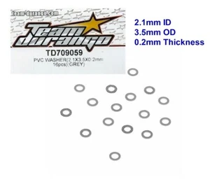 16x M2.1 2.1 x 3.5 x 0.2mm Universal RC Car Truck Buggy Shim Spacer Washer PVC - Picture 1 of 1