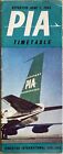 PIA PAKISTAN INTERNATIONAL AIRLINES TIMETABLE SUMMER 1963 ROUTE MAP B707