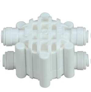Válvula de cierre automático 1/4" conexiones rápidas - sistemas de agua de ósmosis inversa RO - Imagen 1 de 4