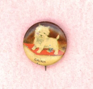 1930's ~ CAIRN DOG ~ GERAGHTY & CO. ~ PINBACK - Picture 1 of 2