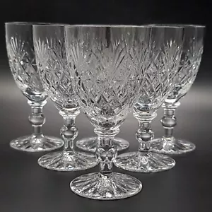 Webb Corbett Crystal Warwick Glasses Set of 6 - 130ml Wine Vintage Glassware - Picture 1 of 16
