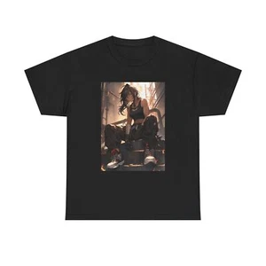 Waifu Anime T-shirt Girl Graphic Cartoon Retro Gaming Unisex Heavy Tee Gamer 17 - Picture 1 of 9