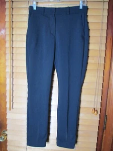 H&M Flat Front Women's 4 Black Stretch Casual Dress Pants - Picture 1 of 5